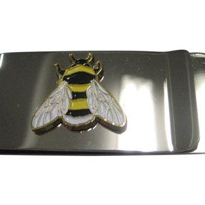 Yellow and Black Toned Bumble Bee Insect Bug Money Clip